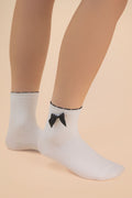 Side Bow Crew Socks